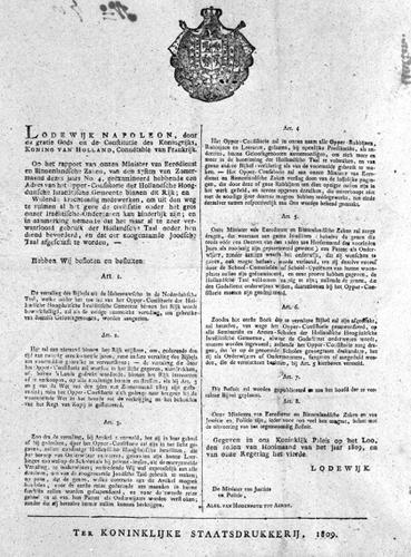 Publicatie van Lodewijk Napoleon