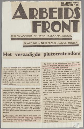 Arbeidsfront : strijdblad voor de nationaal-socialistische beweging in Nederland