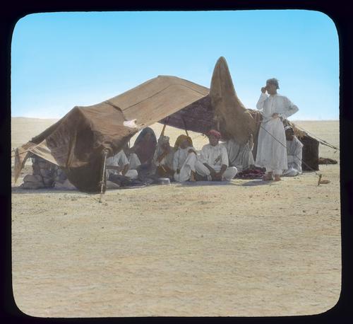 Ur. Tent of a modern "Abraham". Ziggurat seen in distance