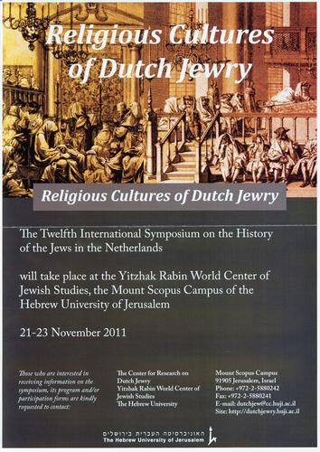 Religious Cultures of Dutch Jewry