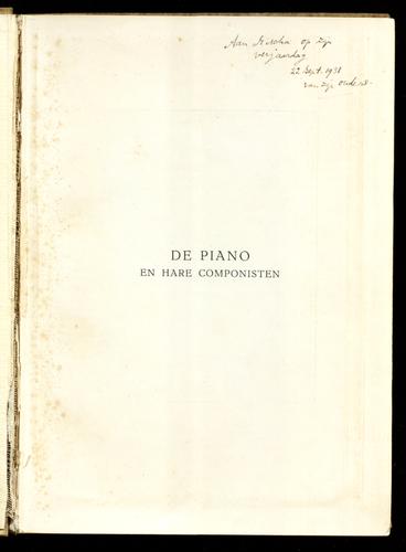 De piano en hare componisten