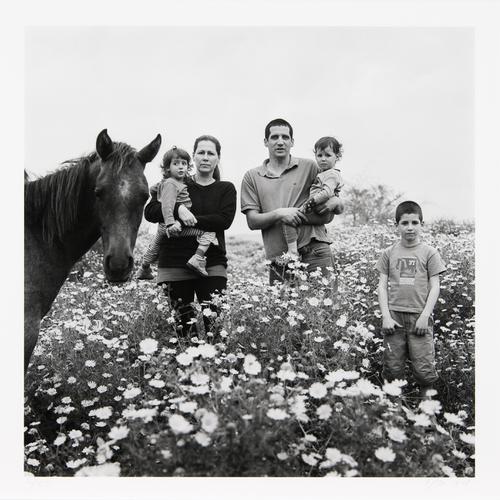 One Family: Nr. 17: Yael, cousin Erela's daughter, with her husband Eldar and their children Hadas, Ofer and Amit, Kibbutz Cabri, 2007