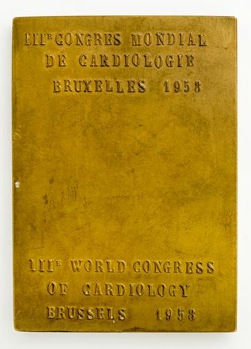 [Penning van het 'World Congress of Cardiologie' in Brussel, 1958]