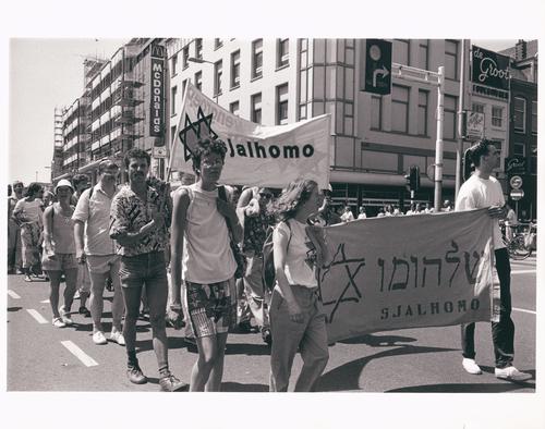 Sjalhomo op Roze Zaterdag, de nationale homodag, 28 juni 1986