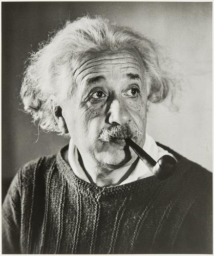 Albert Einstein in his office, Princeton University, New Jersey