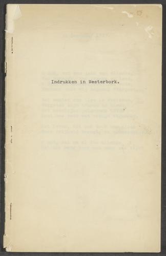 Indrukken in Westerbork