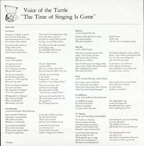 The time of singing is come : songs of the sefardiem